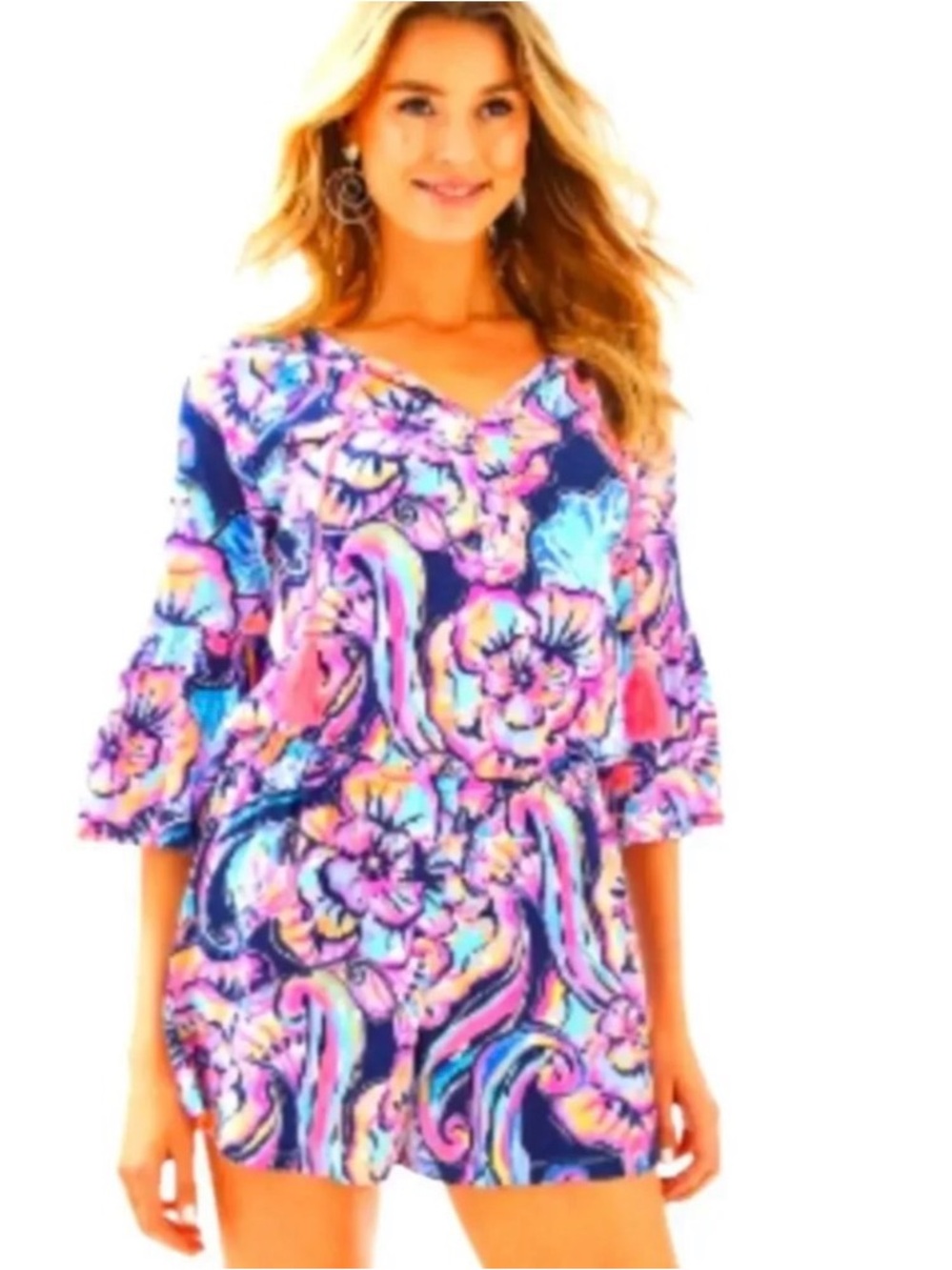 Lilly Pulitzer Del Lago Romper in Nauti Navy